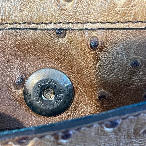 Furla Ostrich Leather 2-Way Top Handle Crossbody Bag - Preowned - Picture 8 of 14